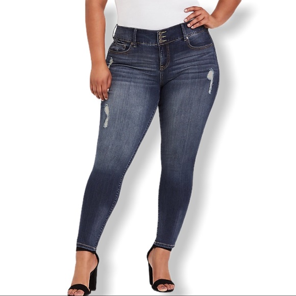 Vigoss Denim - Torrid Premium Distressed Jegging Jeans
